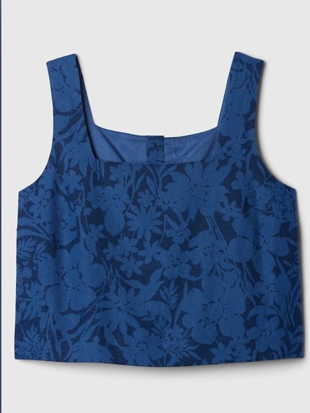 GAP Blue Floral Square-Neck Tank XL